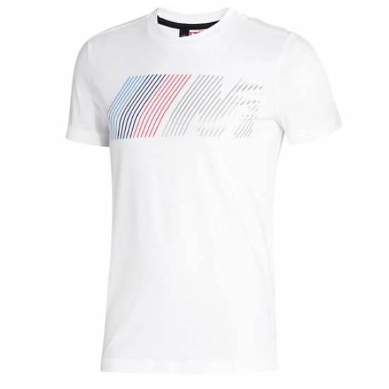 BMW M Puma White Logo Tee Shirt