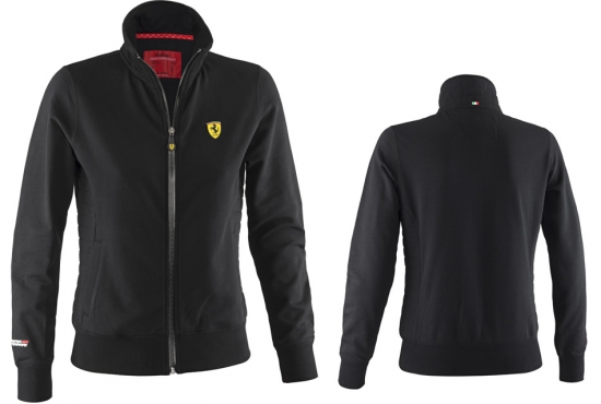 Ferrari Ladies Black Zip Sweatshirt