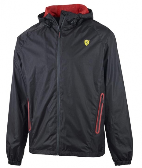 Ferrari Black Shield Windbreaker Jacket