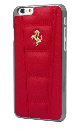 Ferrari 458 iPhone 6/6S Plus Red Leather Case