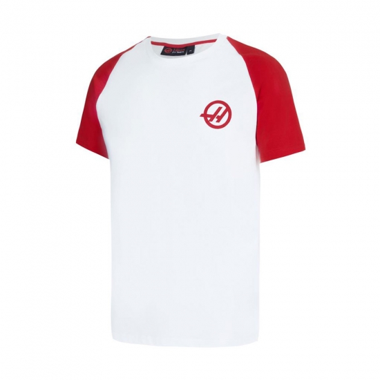Haas F1 White Baseball Graphic Tee Shirt