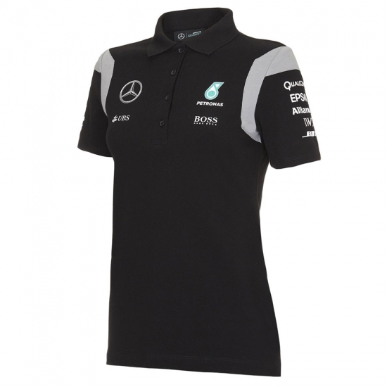 Mercedes AMG F1 Ladies Black Team Polo