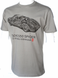 Porsche 550 Spyder Retro Grey Tee Shirt