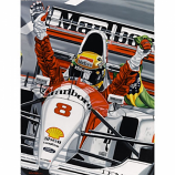 Ayrton Senna Last Victory Lithograph