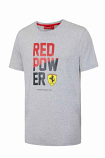 Ferrari Grey Red Power Tee Shirt