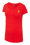 Ferrari Red Ladies V-Neck Tee Shirt