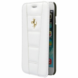 Ferrari 458 iPhone 6/6S Plus White Book Style Leather Case