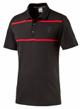 Puma Ferrari Black Stripe Polo Shirt