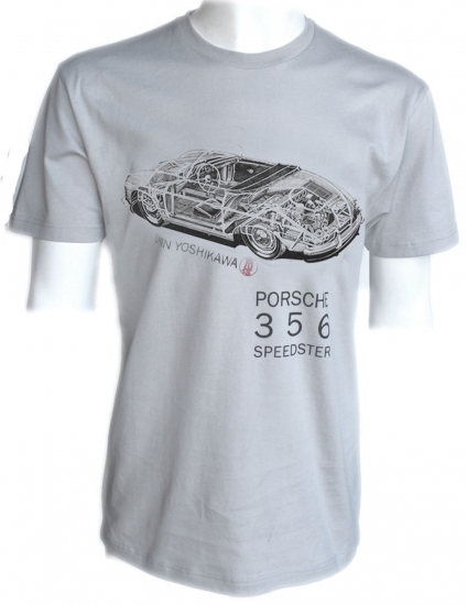 Porsche 356 Speedster Vintage Grey Tee Shirt