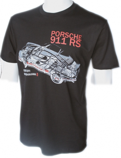 Porsche Carrera RS Retro Black Tee Shirt