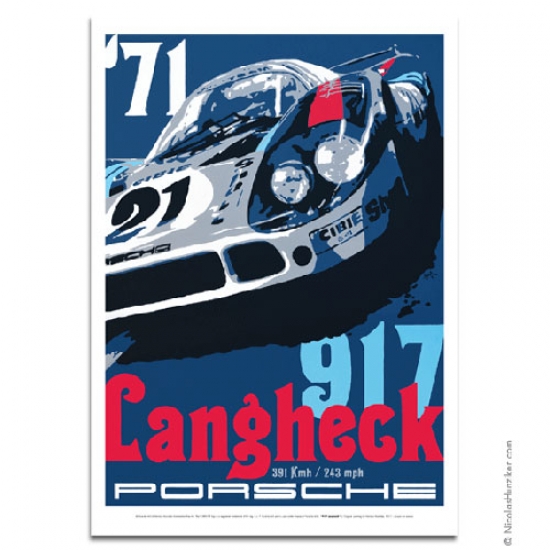 Nicolas Hunziker Porsche 917LH Langheck 1971 Poster