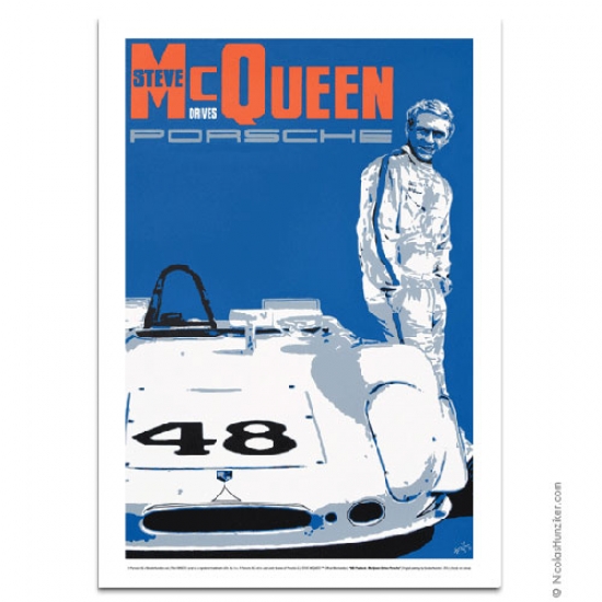 Nicolas Hunziker Porsche 908 Paddock Steve McQueen Poster