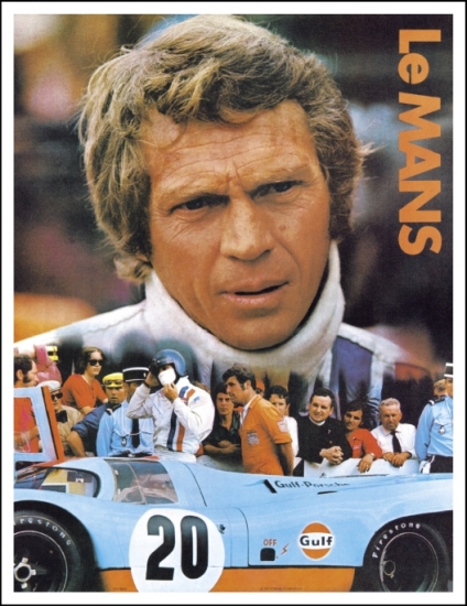 Steve McQueen Gulf Le Mans Poster