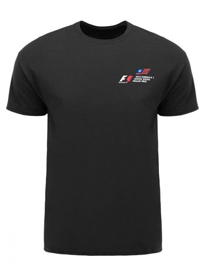 2014 F1 USGP Event Car Black Tee Shirt
