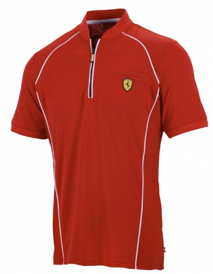 Ferrari Red Performance Zip Shirt