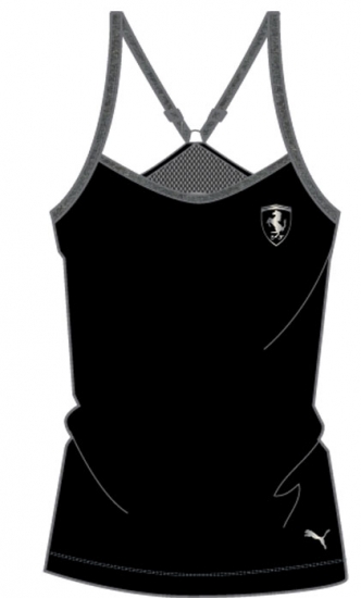 Puma Ferrari Ladies Black Tank Top Puma Ferrari Ladies Black Tank Top