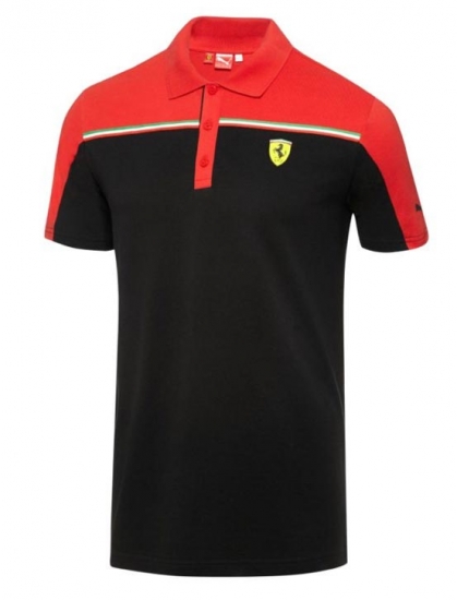 Puma Ferrari Black SF Polo Shirt Puma Ferrari Black SF Polo Shirt