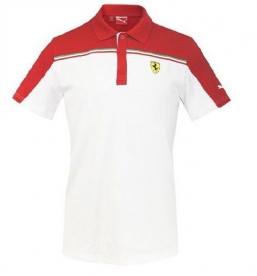 Puma Ferrari White SF Polo Shirt Puma Ferrari White SF Polo Shirt