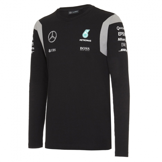 Mercedes AMG F1 Black Long Sleeve Tee