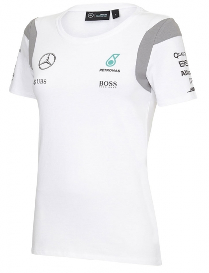 Mercedes AMG F1 Ladies White Tee Shirt