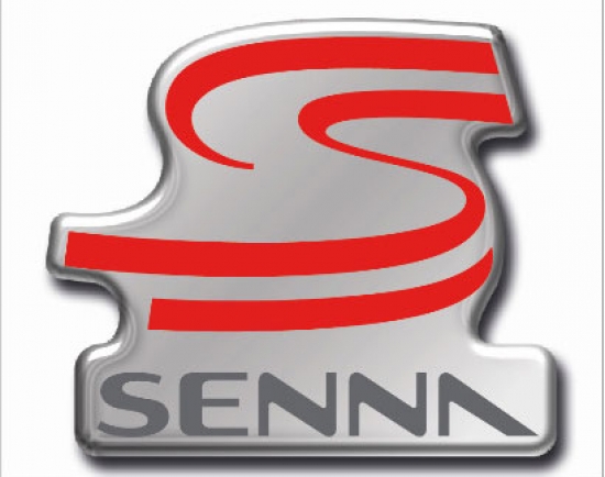 Ayrton Senna SS 3D Small Logo Sticker