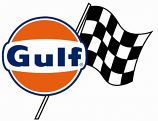 Gulf Oil Race Team Flag Sticker