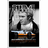 Steve McQueen Le Mans Portait Poster