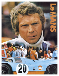 Steve McQueen Gulf Le Mans Poster