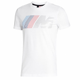BMW M Puma White Logo Tee Shirt