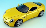 Alfa Romeo 8C Competizione Yellow Bburago 1/18th Diecast Model