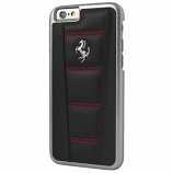 Ferrari 458 Black-Red Stitch iPhone 6/6S