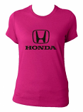 Honda Ladies Pink V-Neck Tee