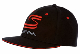 Ayrton Senna SS Black Flat Brim Hat