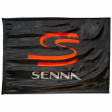 Ayrton Senna SS Black Logo Flag